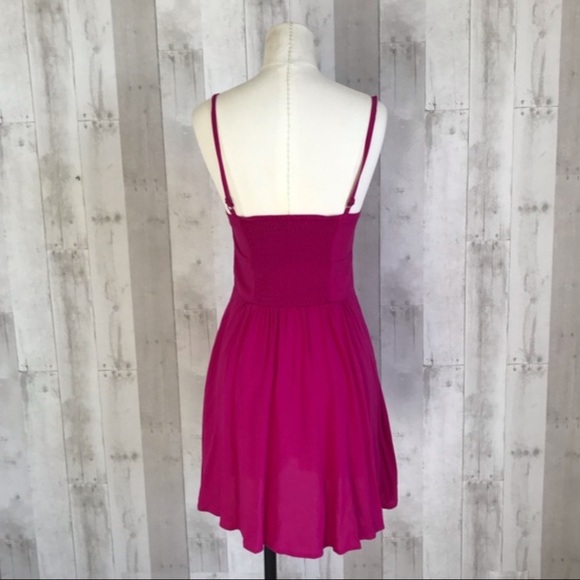 Express Fuschia Pink Spring Summer Dress- Size XS - Picture 4 of 5